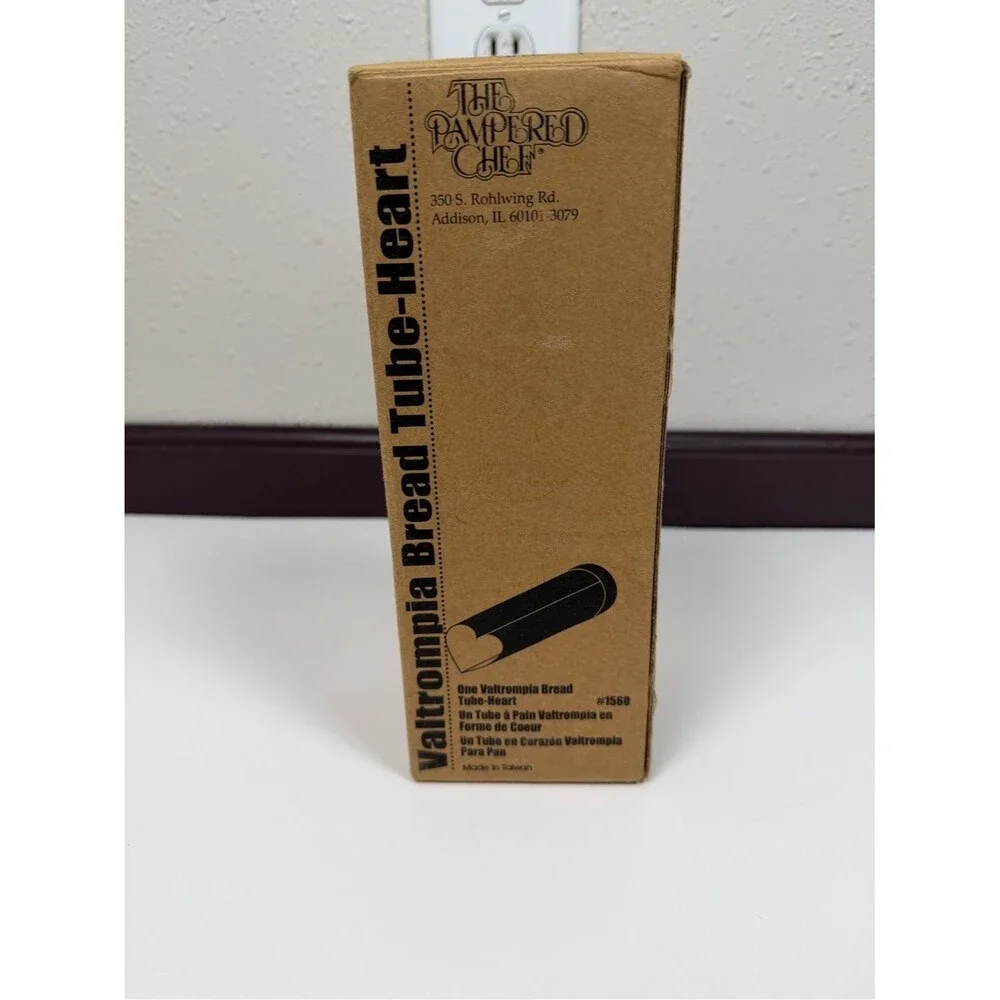 New Pampered Chef Valtrompia Bread Tube Heart Shape Stainless Steel Baking Mold